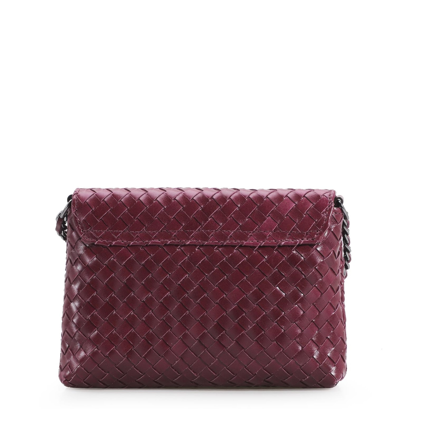 Bolsa Transversal Tressê Couro Vinho