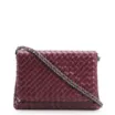 Bolsa Transversal Tressê Couro Vinho - imagem 1
