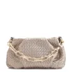 Bolsa Transversal Tressê Pequena Couro Dourado Corrente - imagem 1