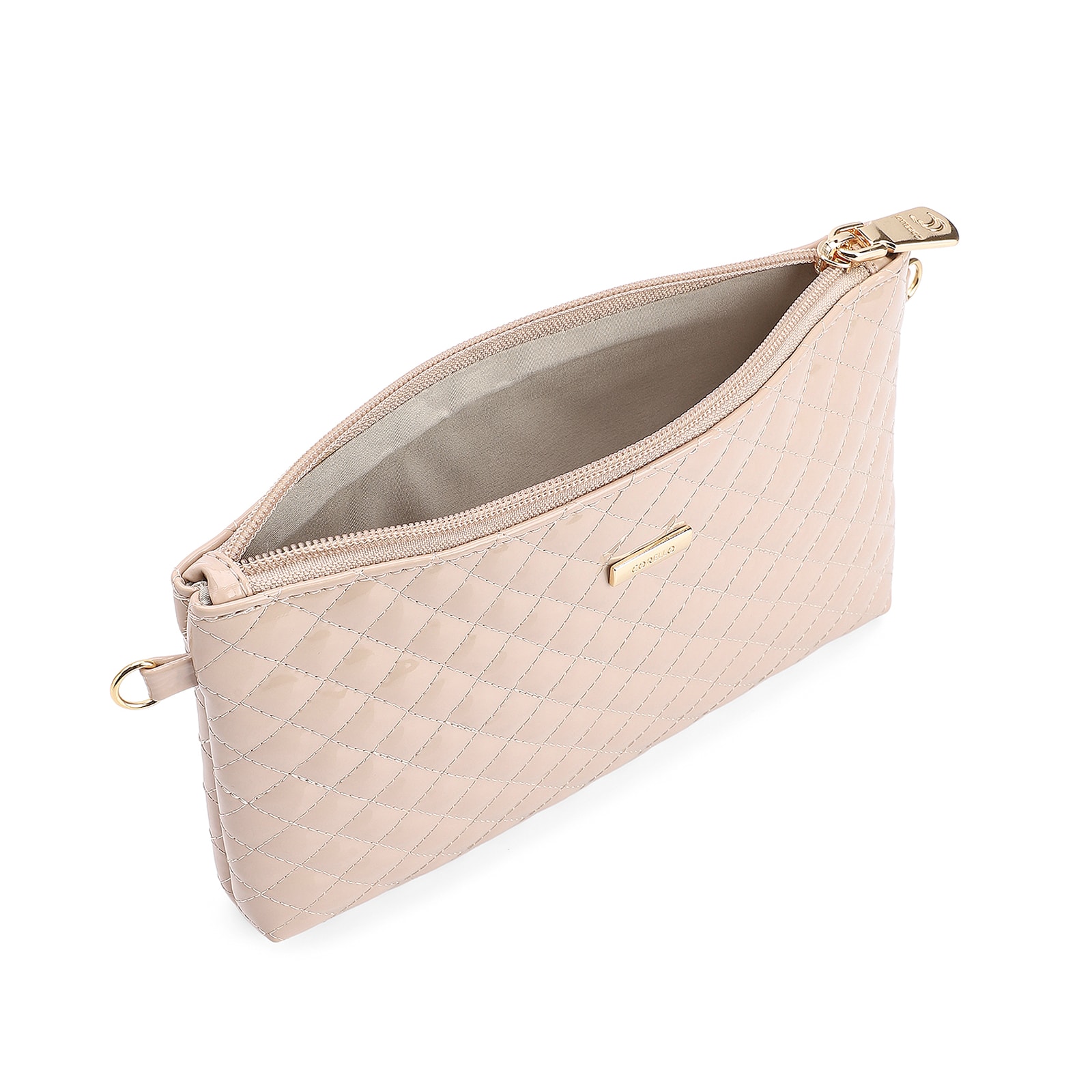 Bolsa Transversal Verniz Bege