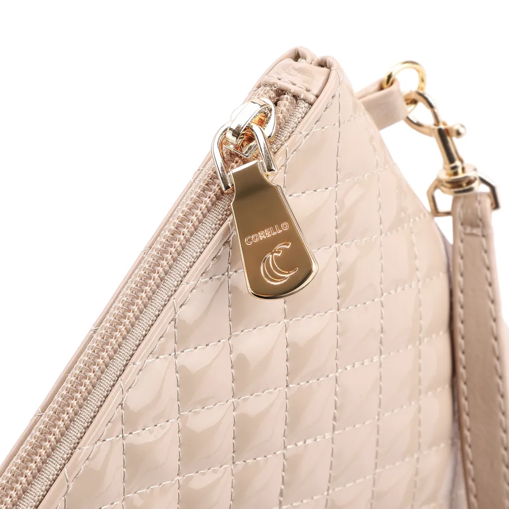 Bolsa Transversal Verniz Bege - imagem 5