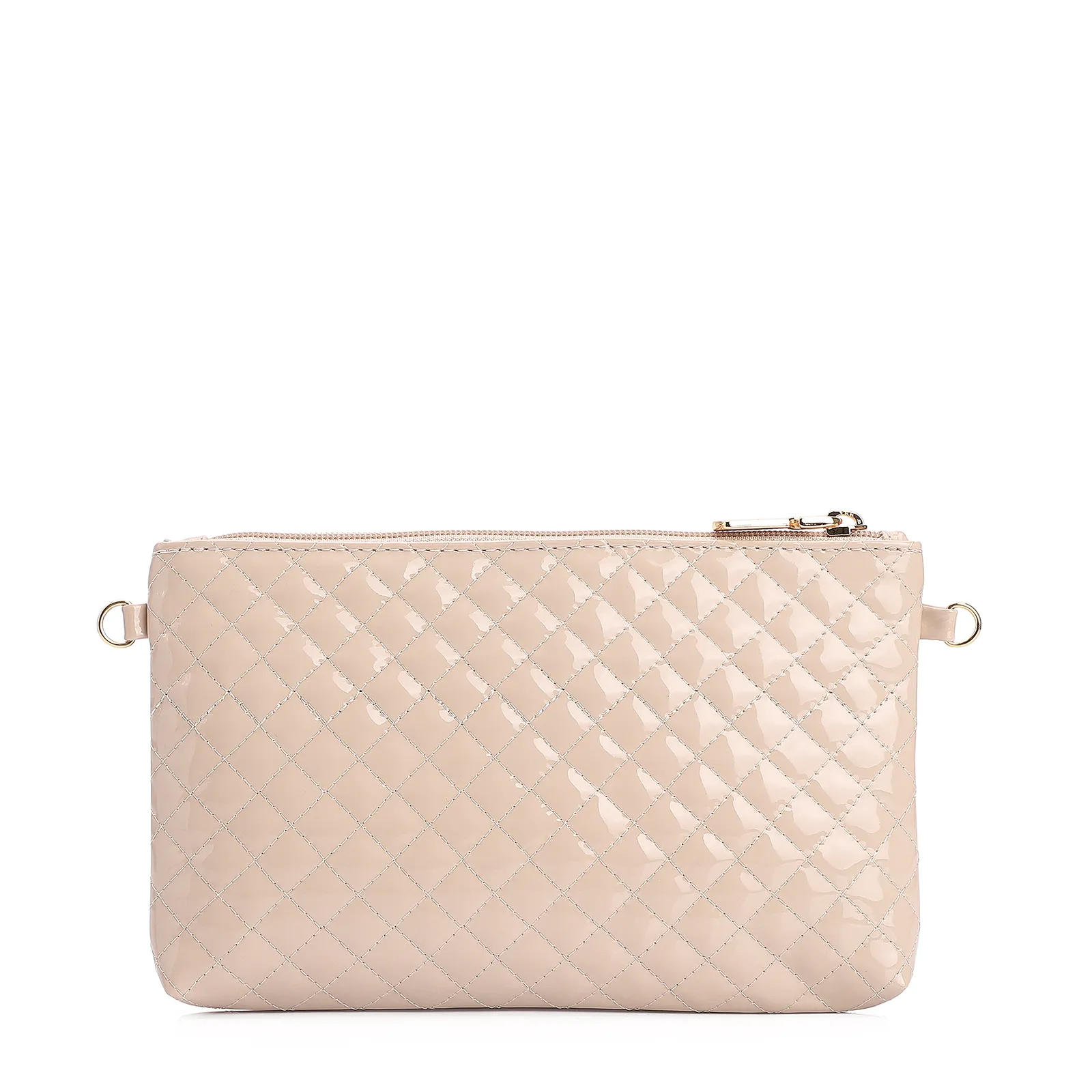 Bolsa Transversal Verniz Bege