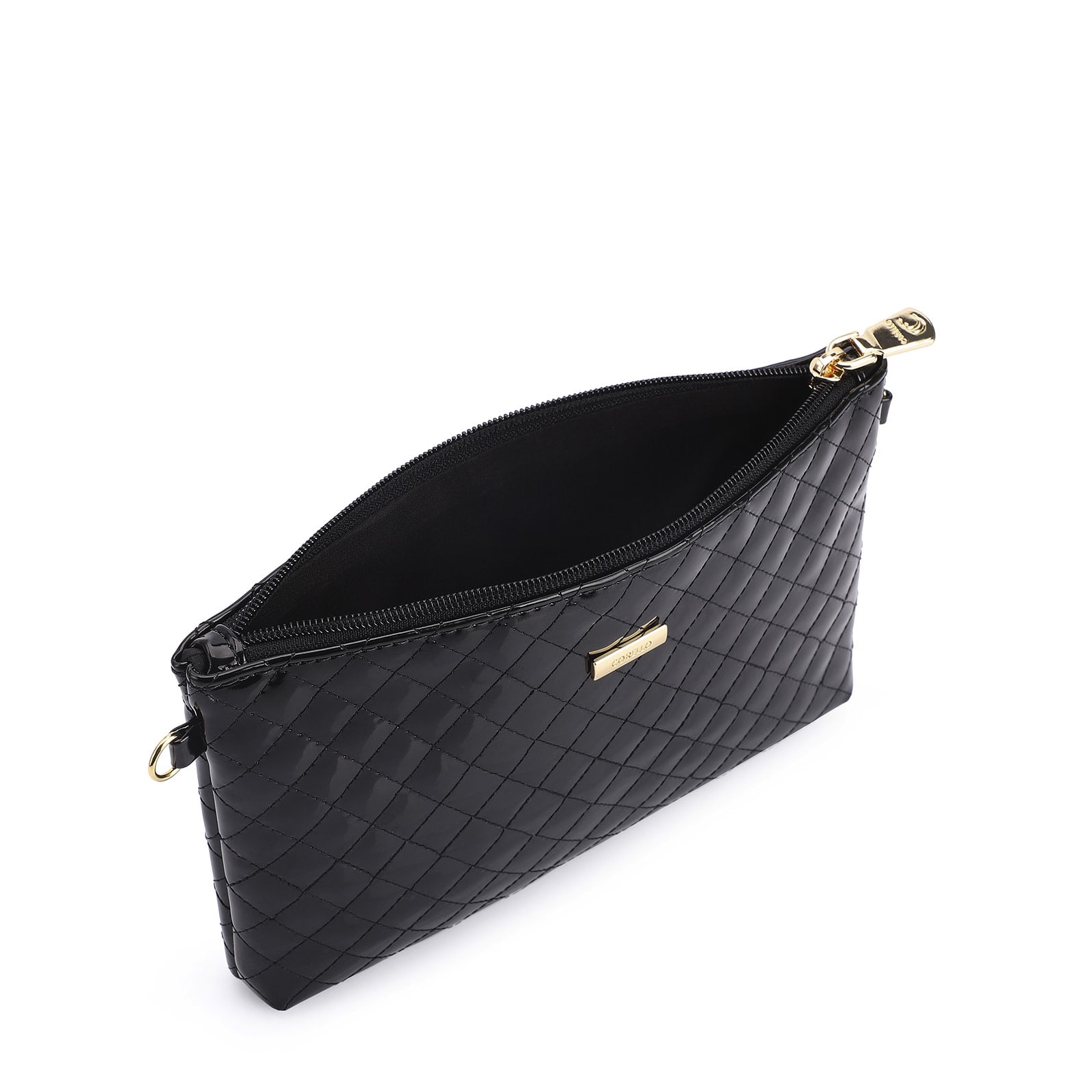 Bolsa Transversal Verniz Preto