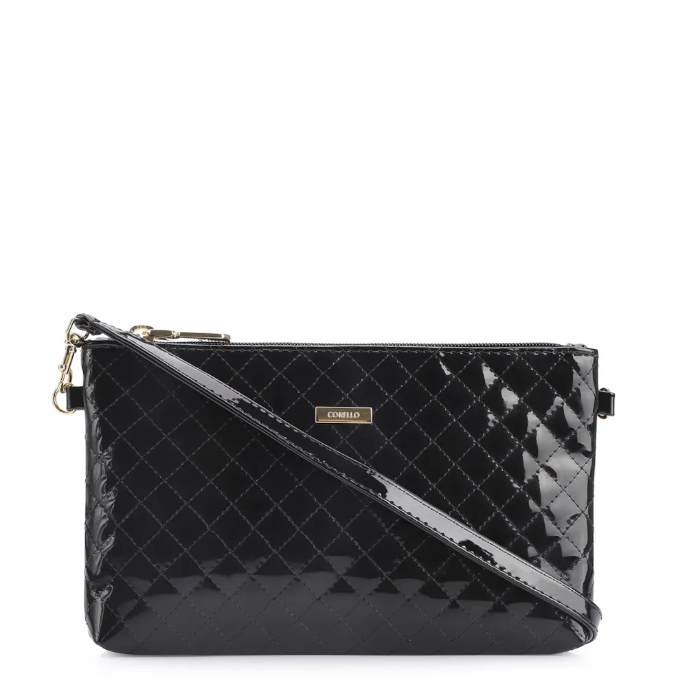 Bolsa Transversal Verniz Preto