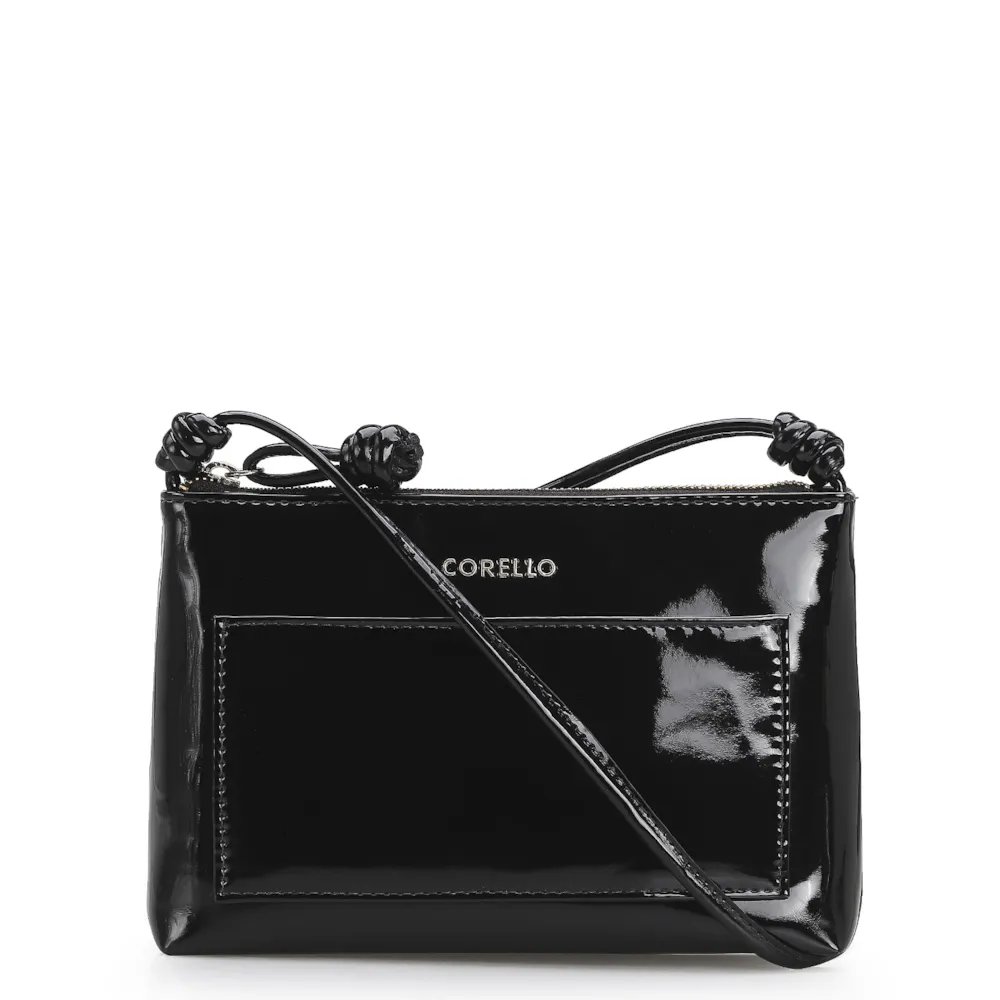 Bolsa Transversal Verniz Preto