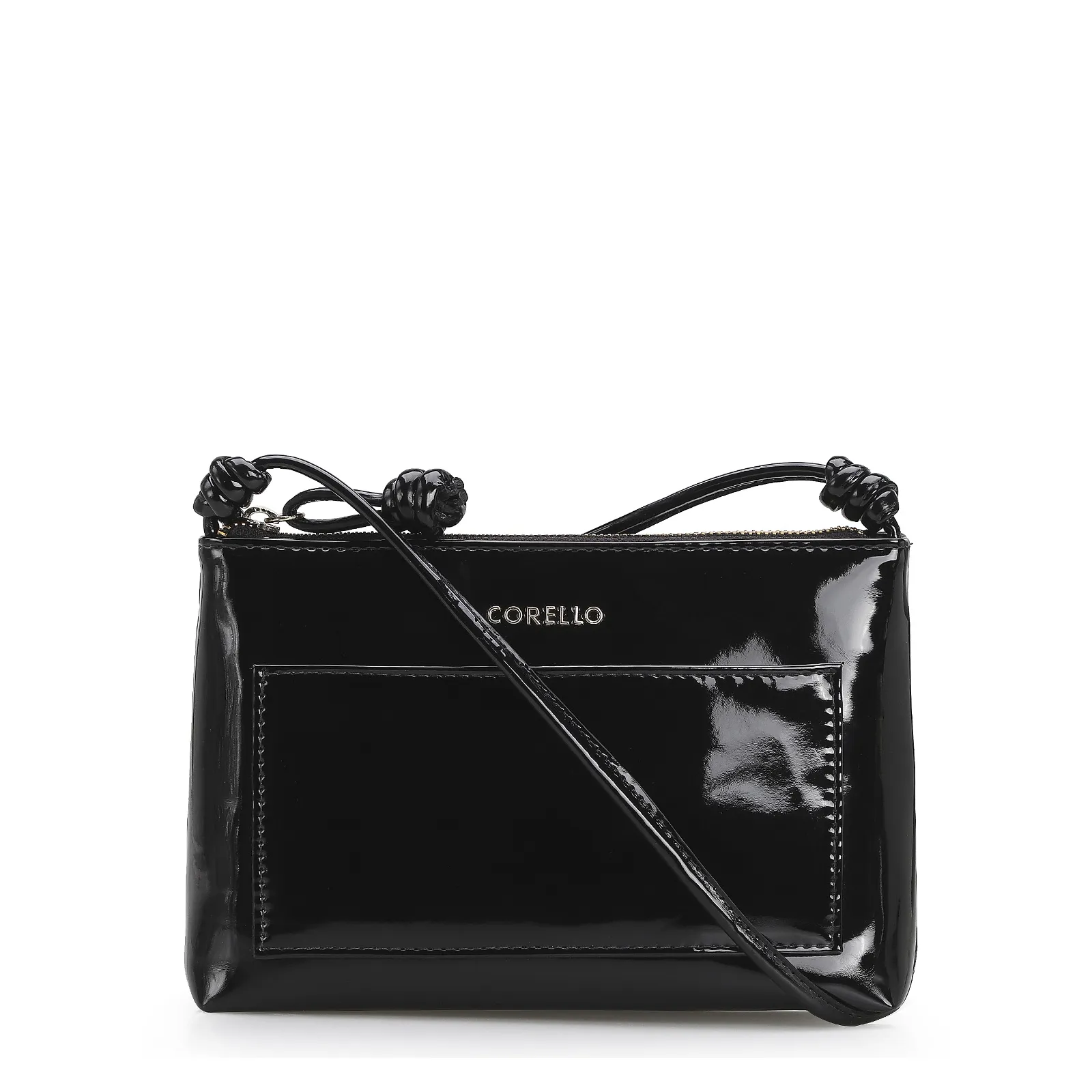 Bolsa Transversal Verniz Preto