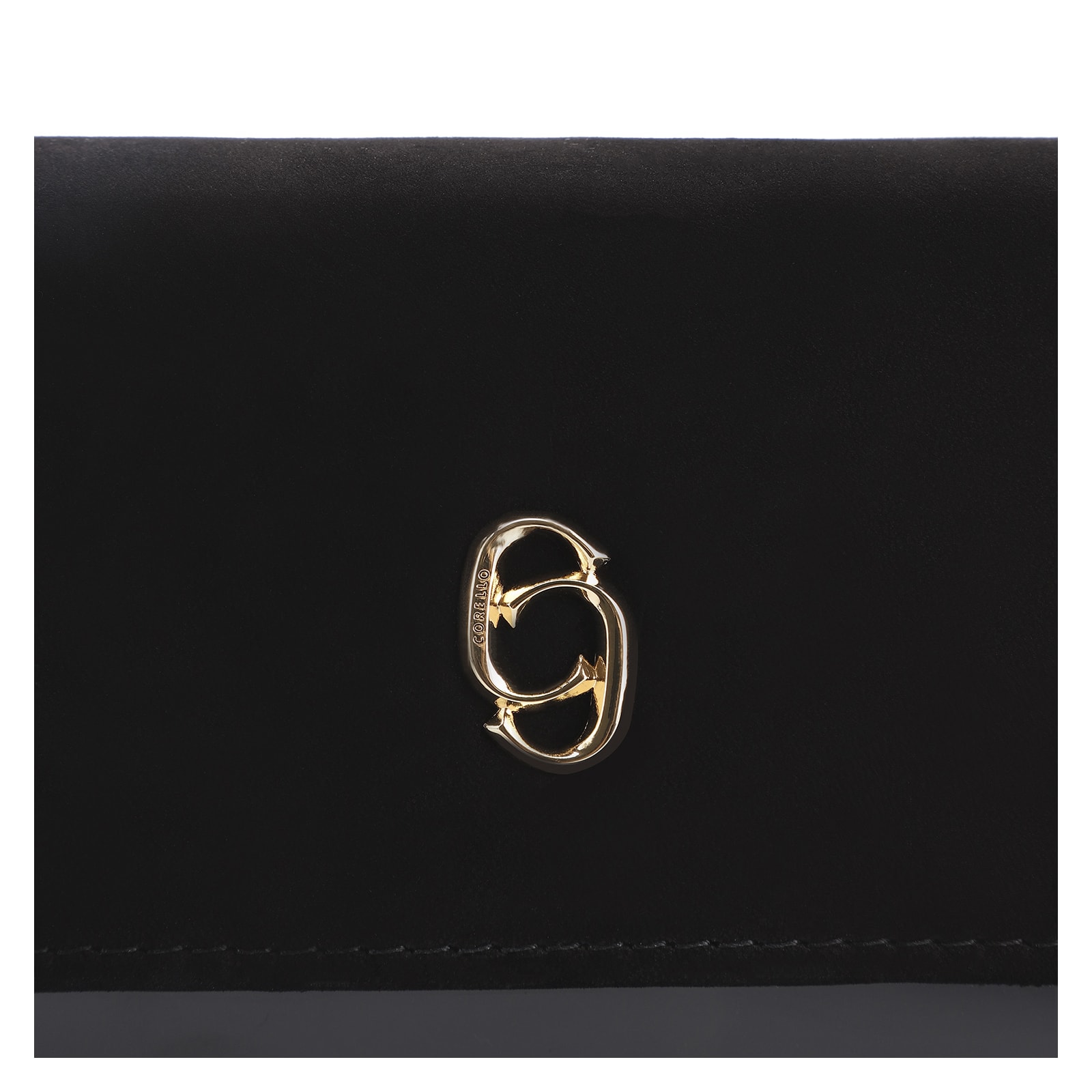 Bolsa Transversal Verniz Preto/Nobuck Preto