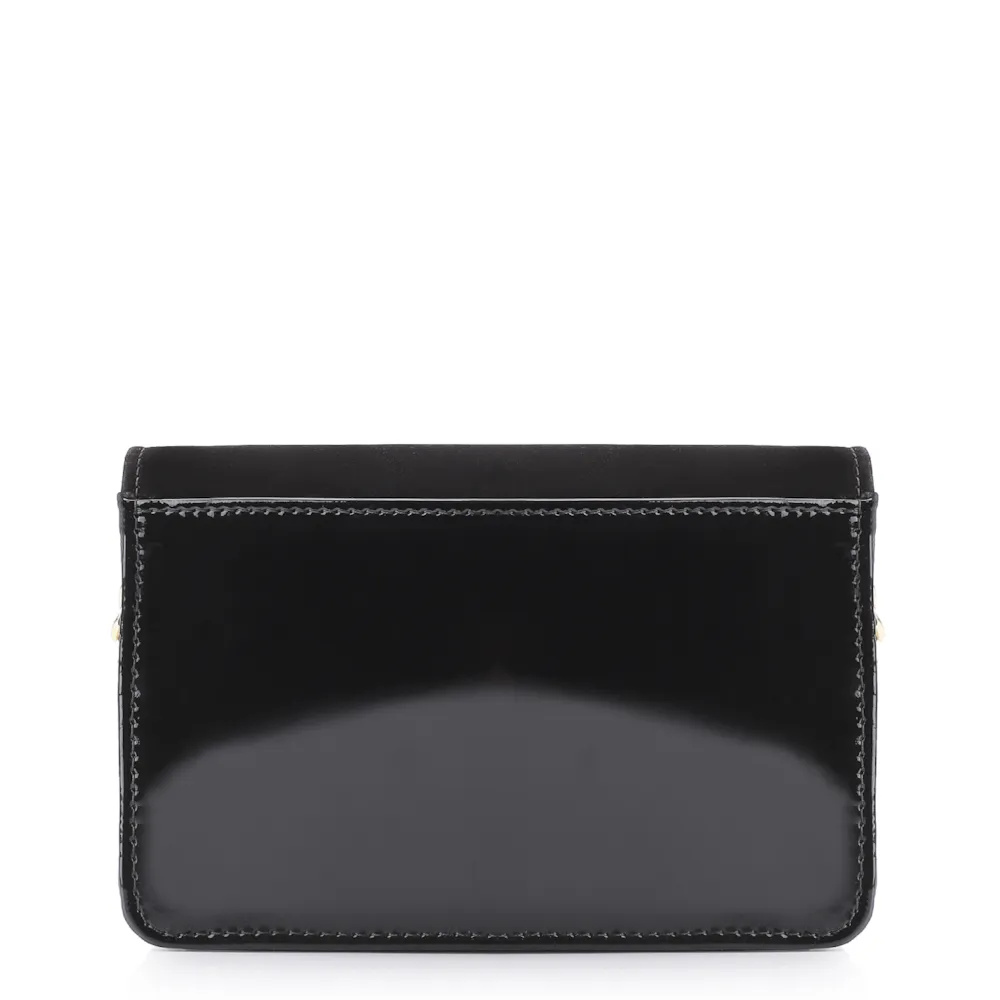 Bolsa Transversal Verniz Preto/Nobuck Preto - imagem 3