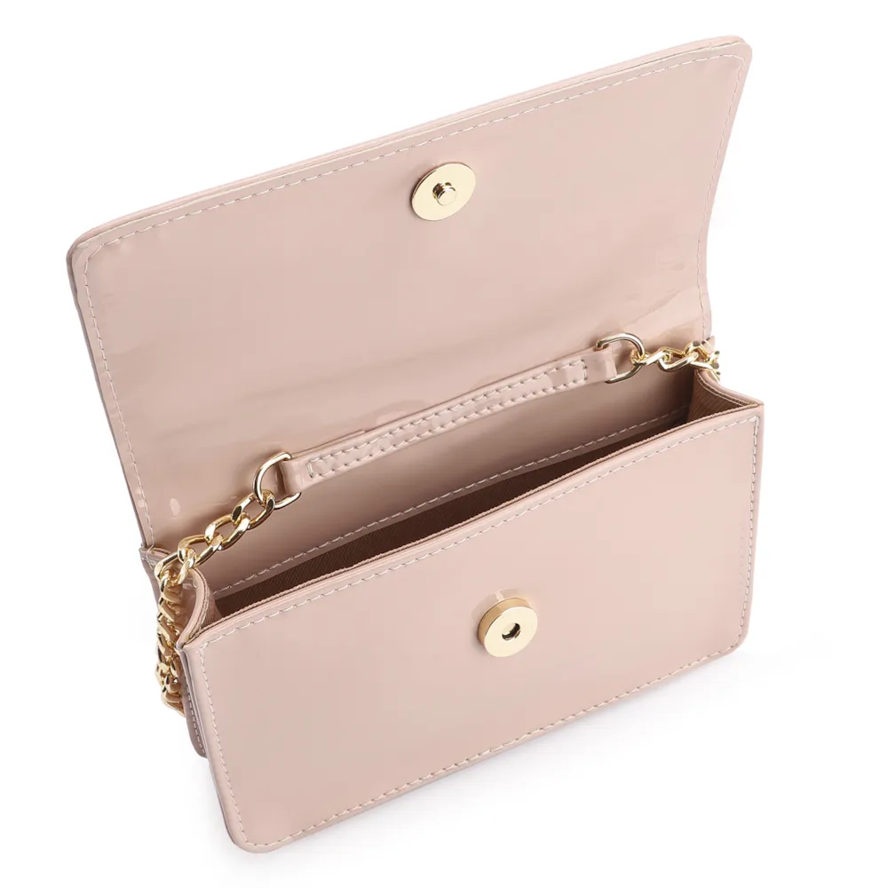 Bolsa Transversal Verniz Rosa - imagem 4
