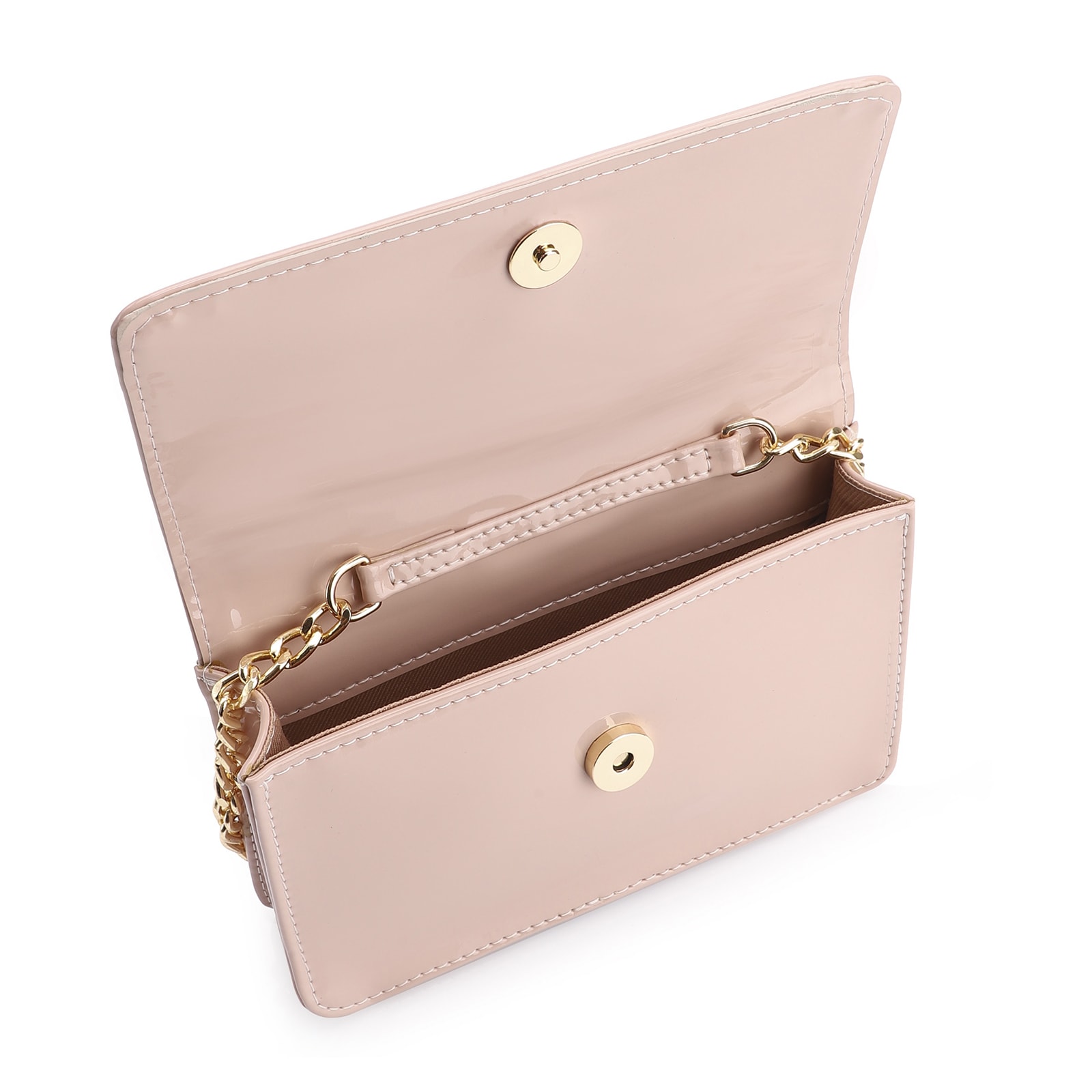 Bolsa Transversal Verniz Rosa