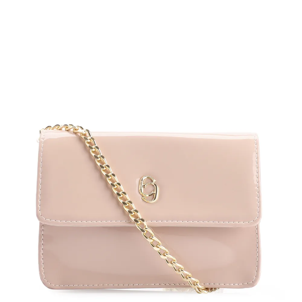 Bolsa Transversal Verniz Rosa