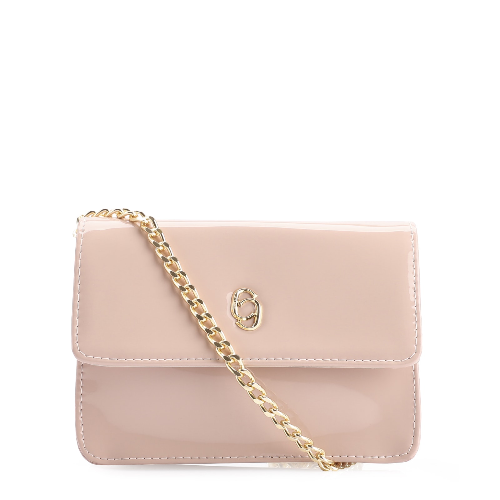 Bolsa Transversal Verniz Rosa