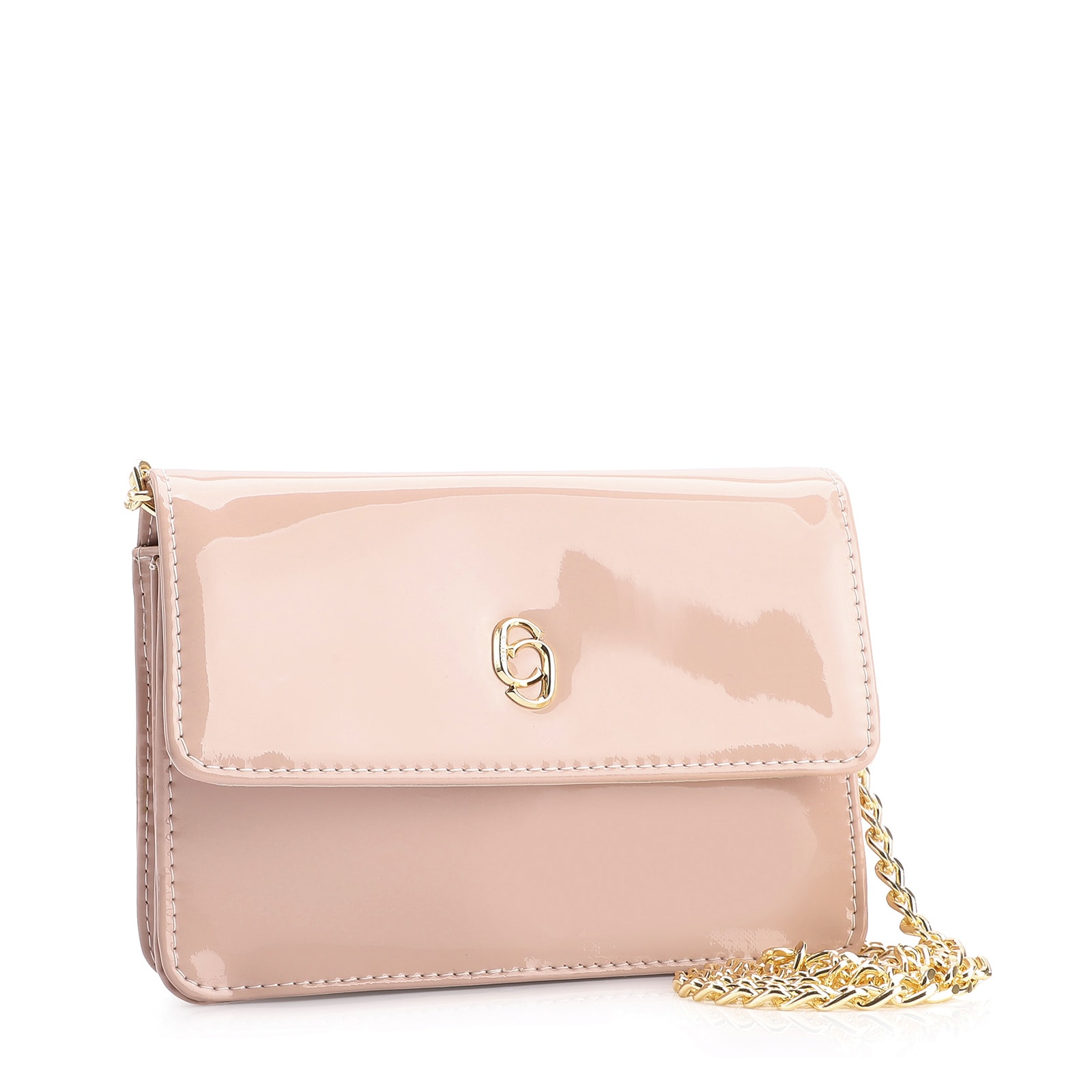 Bolsa Transversal Verniz Rosa