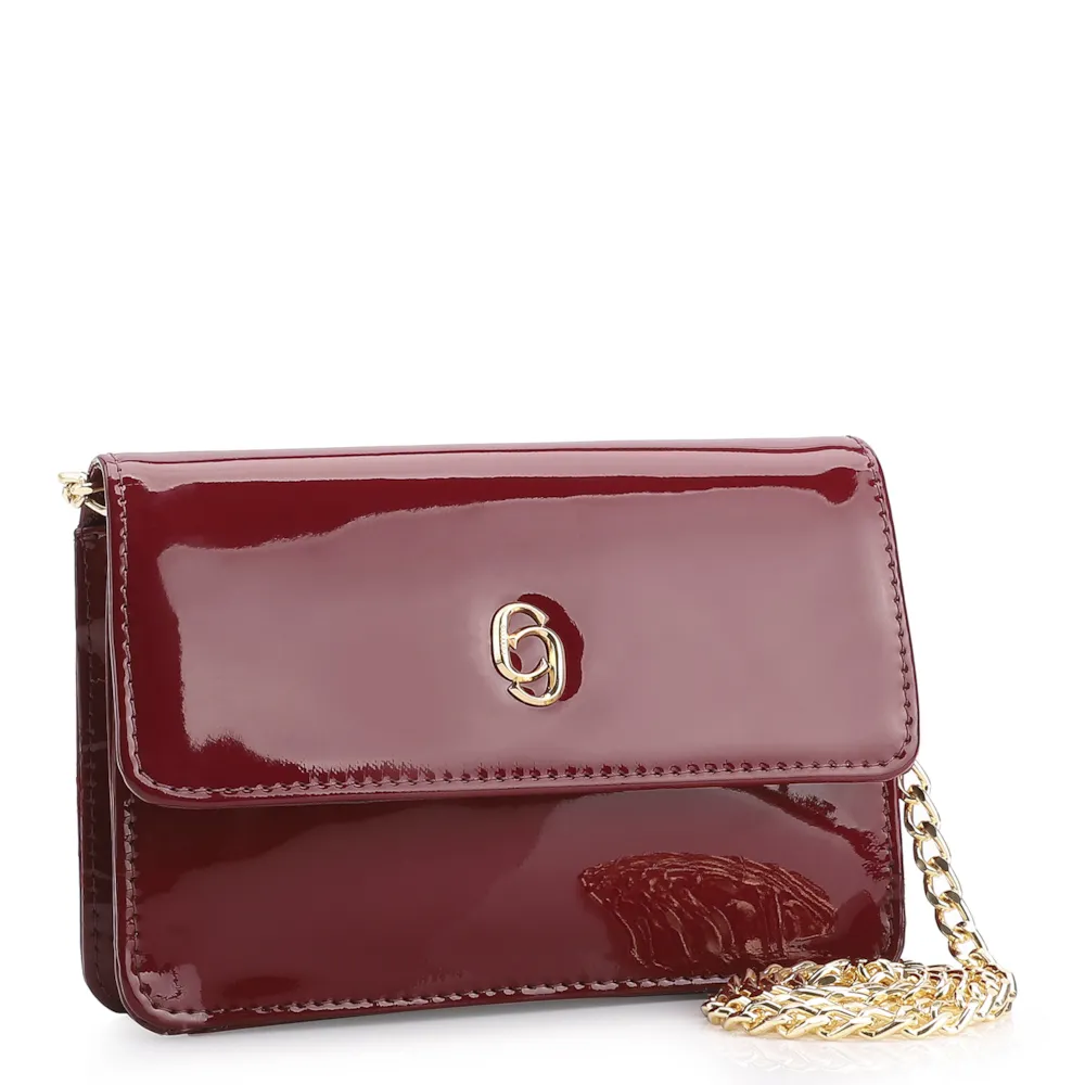 Bolsa Transversal Verniz Vermelho Cereja - imagem 2