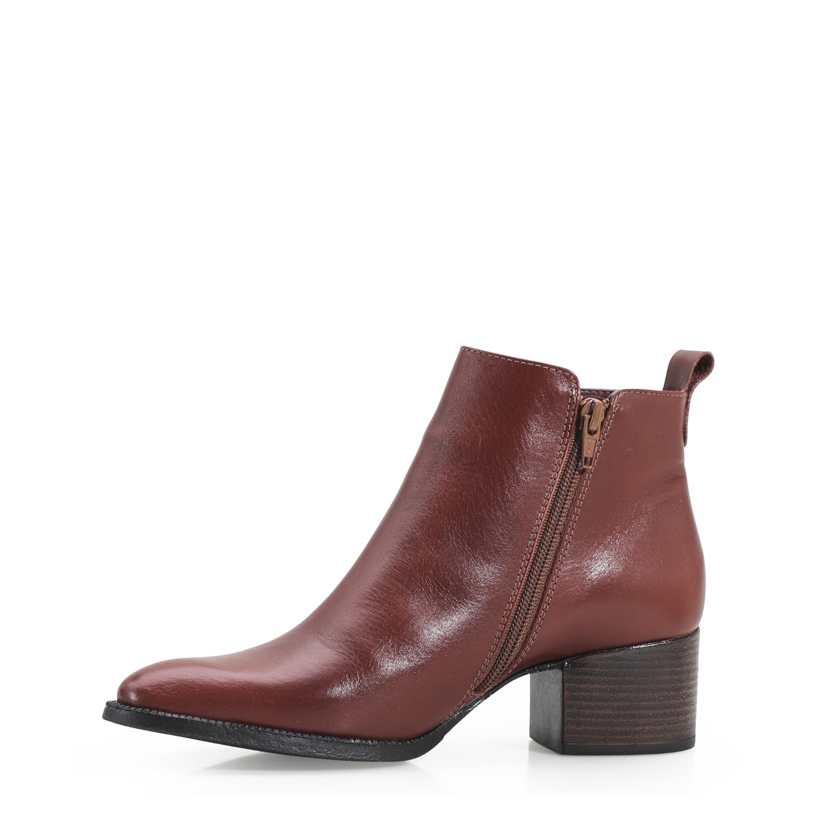 Bota Anna Couro Marrom