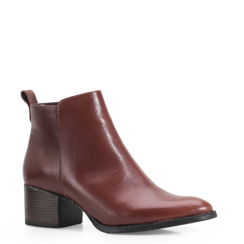 Bota Anna Couro Marrom