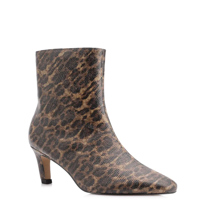 Bota Cano Médio Salto Médio Alt Animal Print Onça