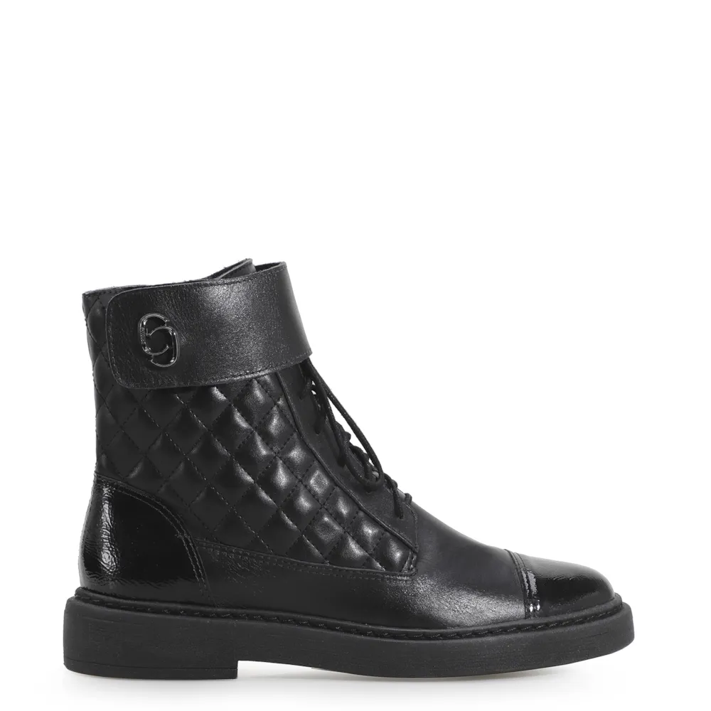 Bota Coturno Couro Preto - imagem 3