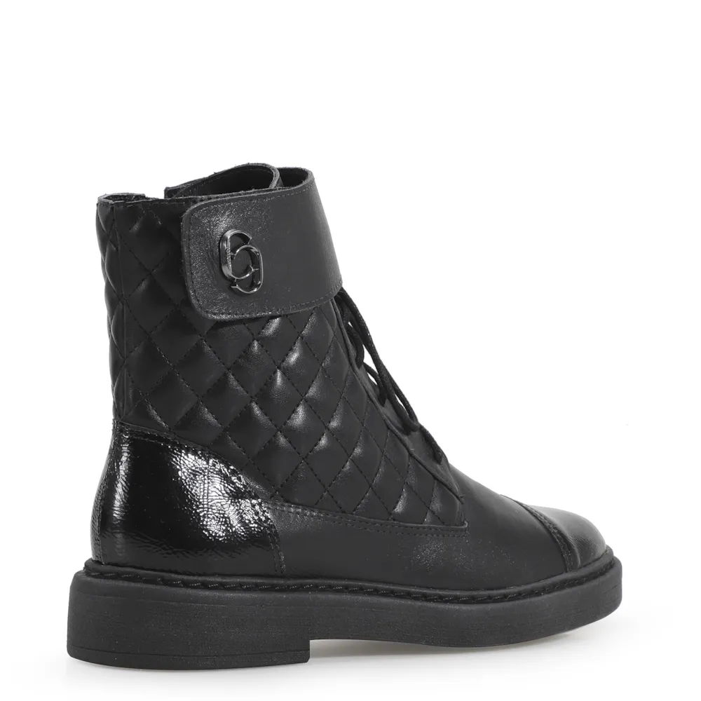 Bota Coturno Couro Preto - imagem 4