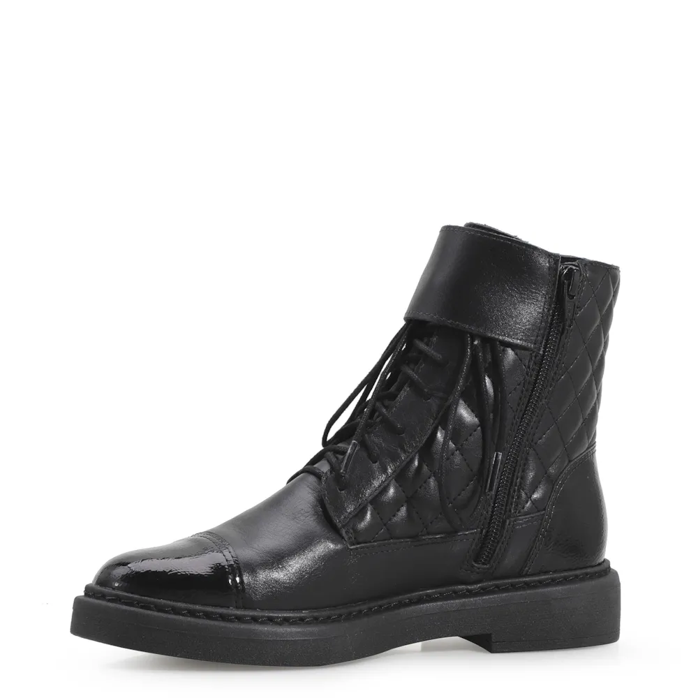 Bota Coturno Couro Preto - imagem 5