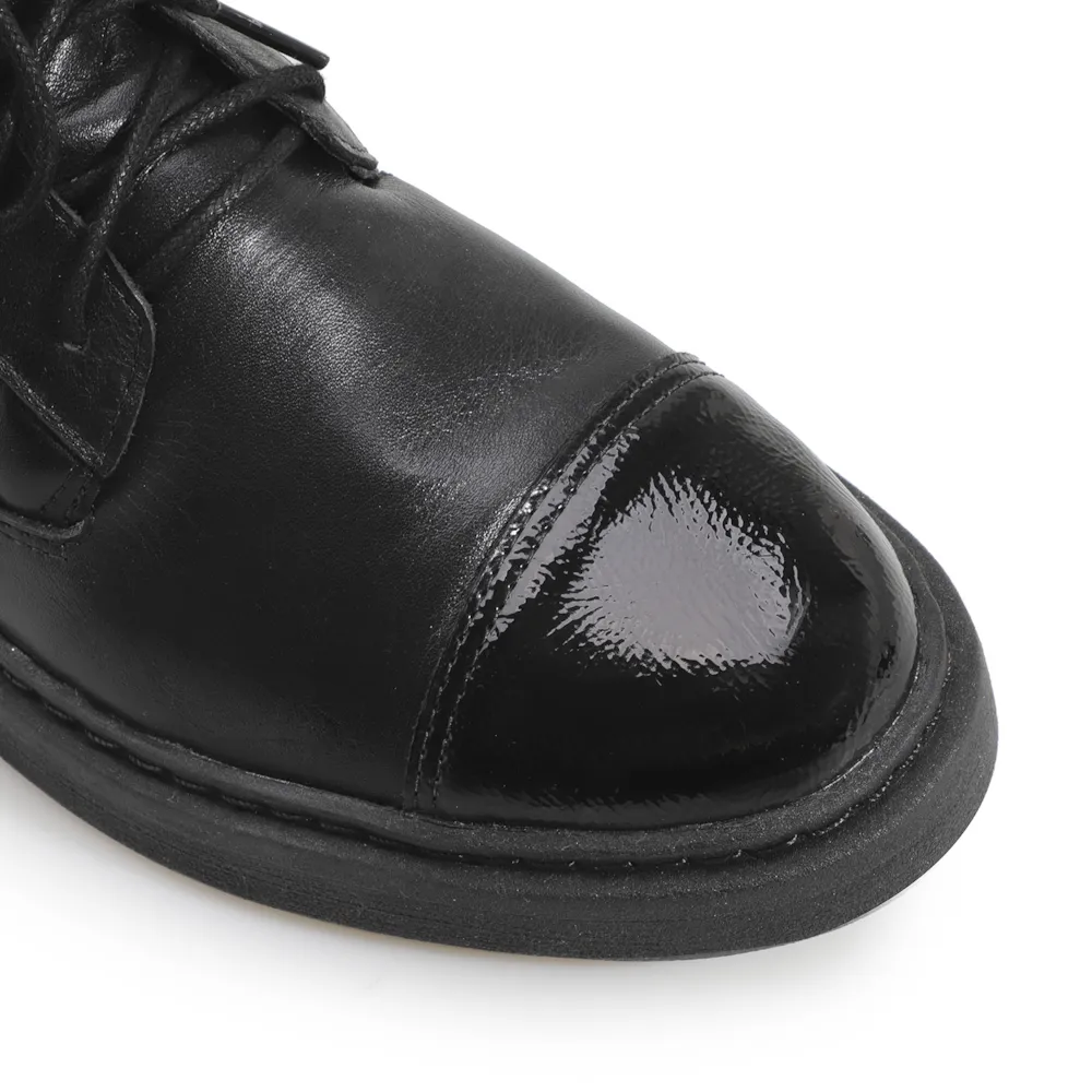 Bota Coturno Couro Preto - imagem 7
