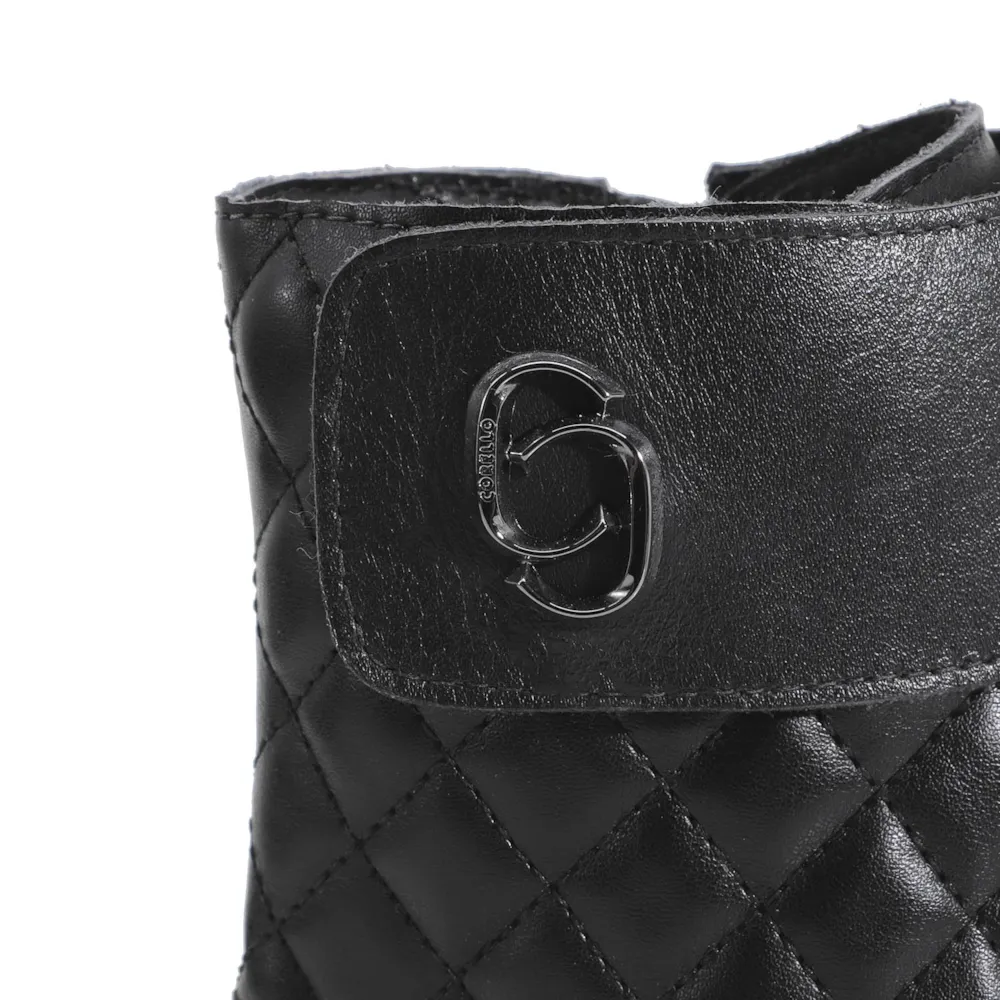 Bota Coturno Couro Preto - imagem 8