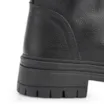 Bota Coturno Preta Cano Médio Salto Baixo Tratorada Couro - imagem 8