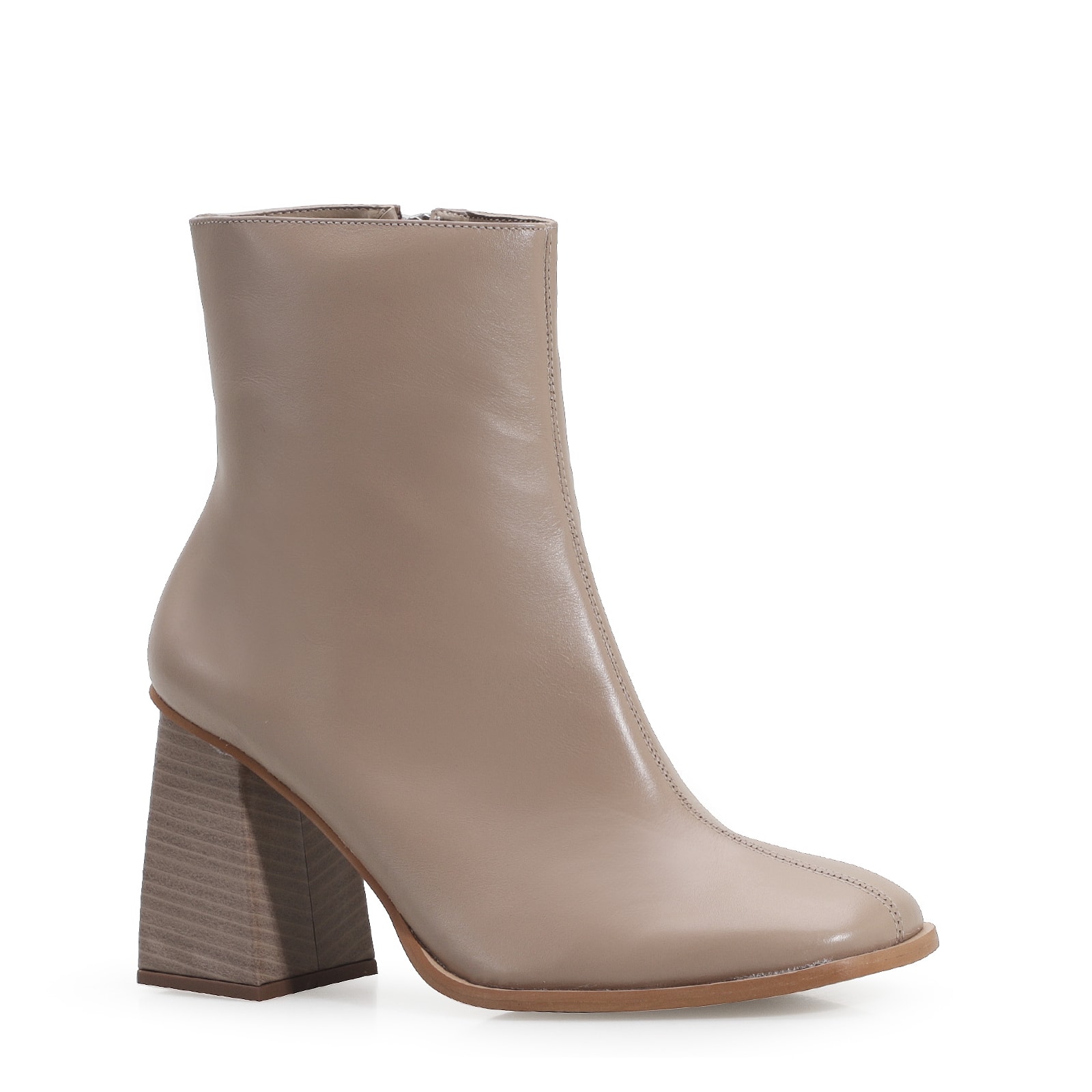  Bota Couro Bege