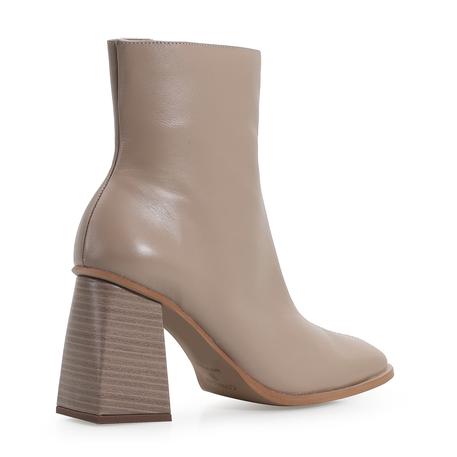 Bota Couro Bege