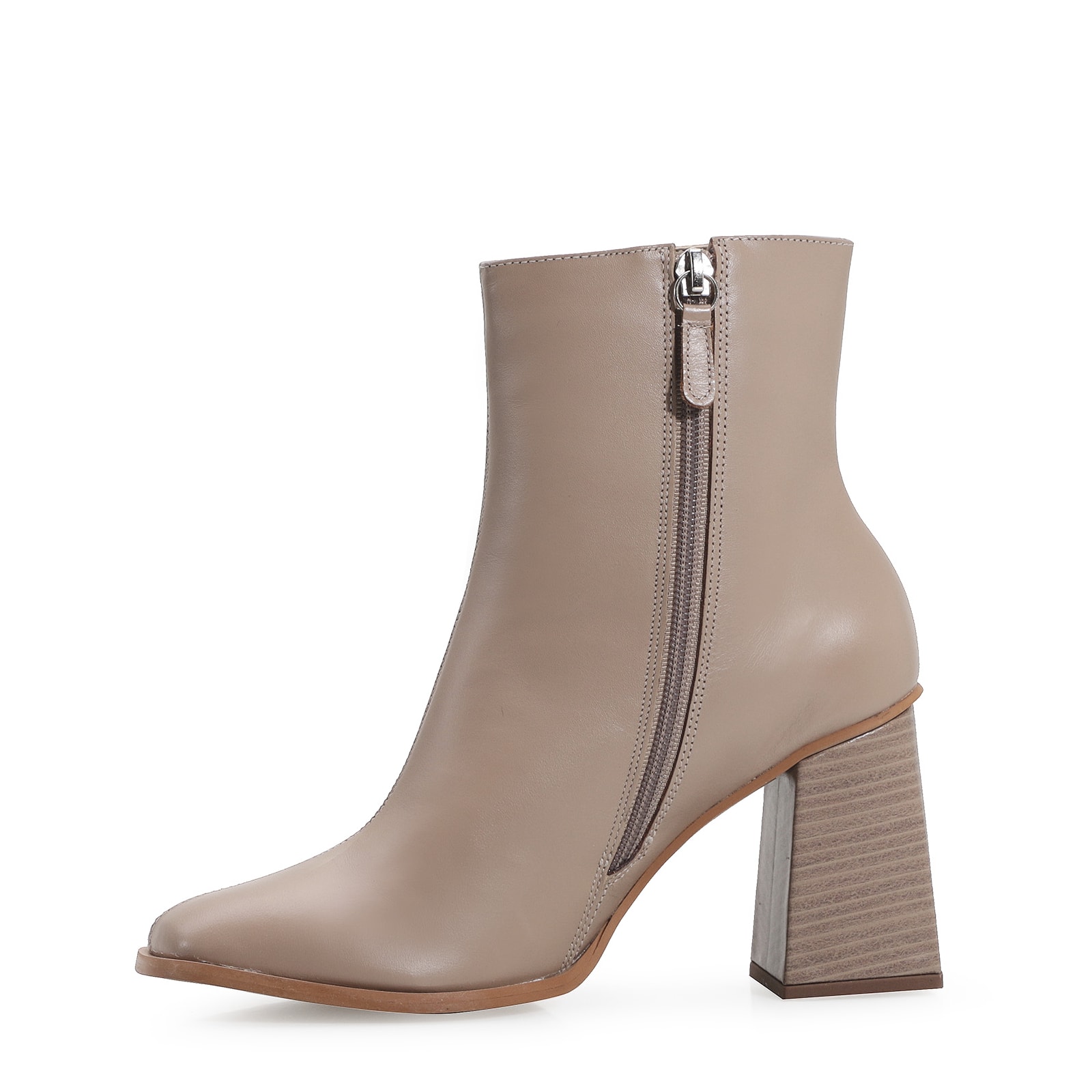 Bota Couro Bege