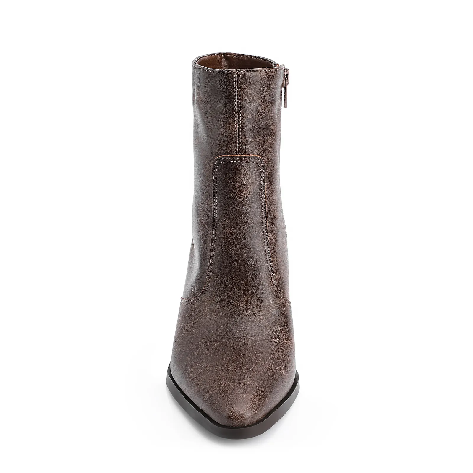 Bota Couro Estonado Marrom
