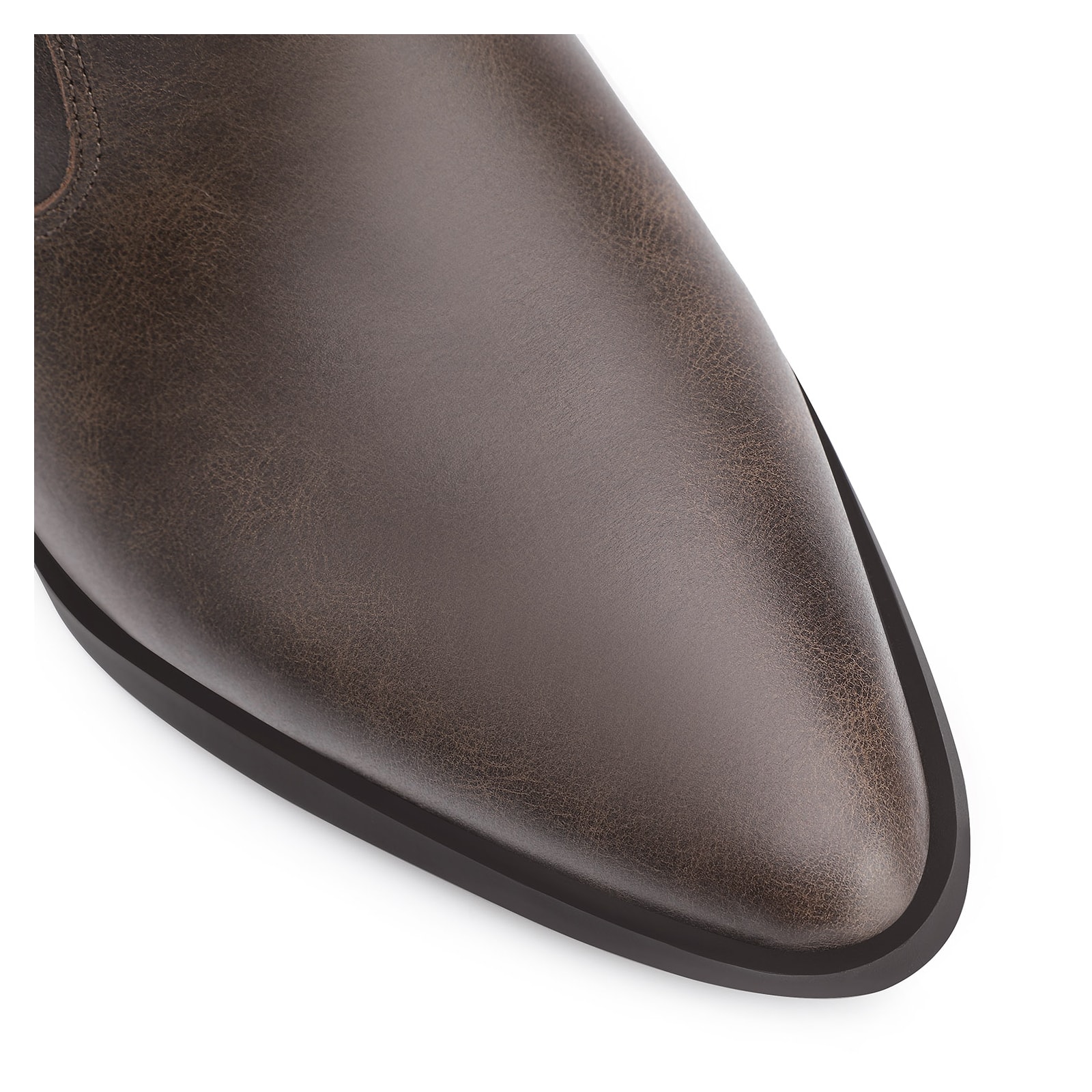 Bota Couro Estonado Marrom