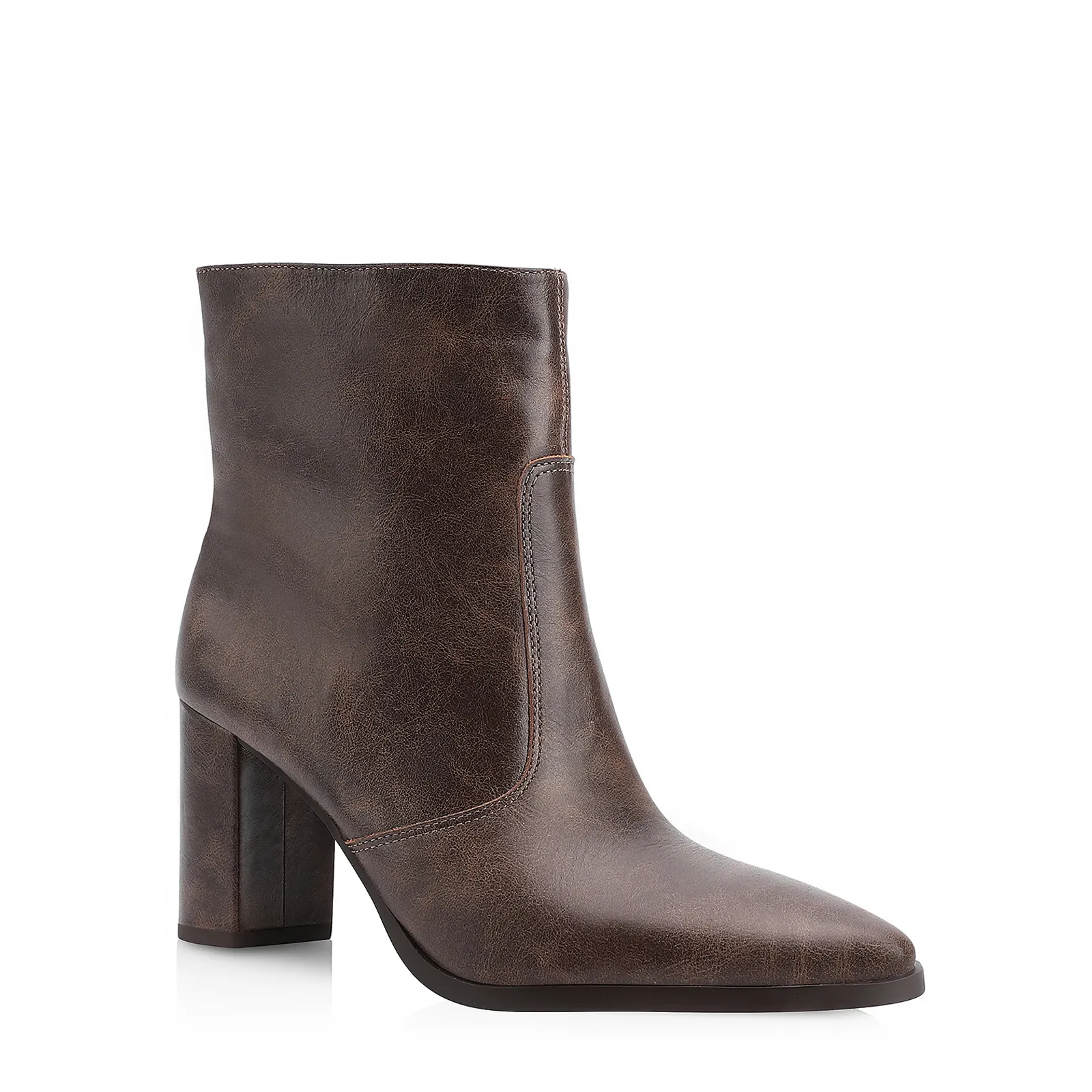 Bota Couro Estonado Marrom