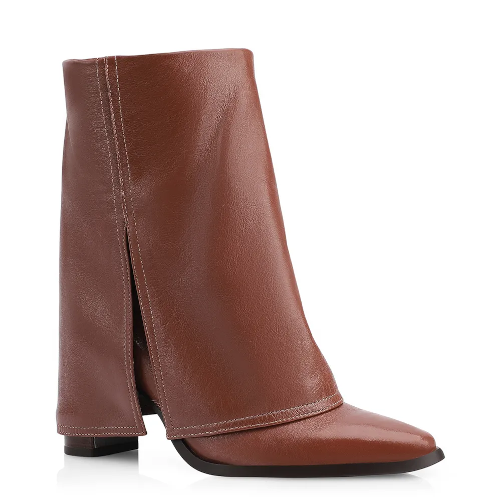 Bota Couro Marrom