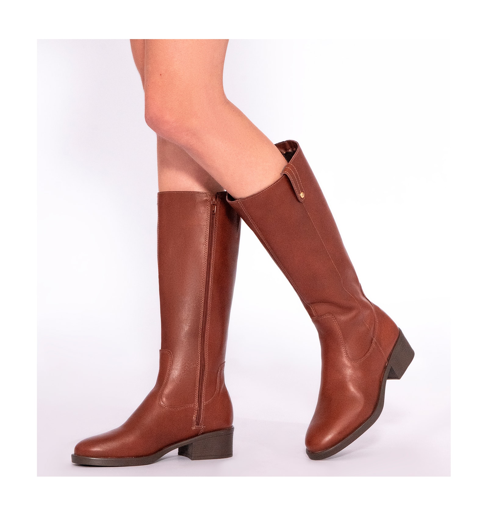 Bota Couro Marrom
