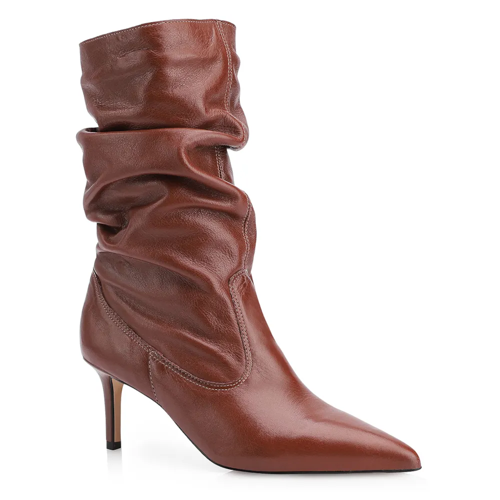 Bota Couro Marrom