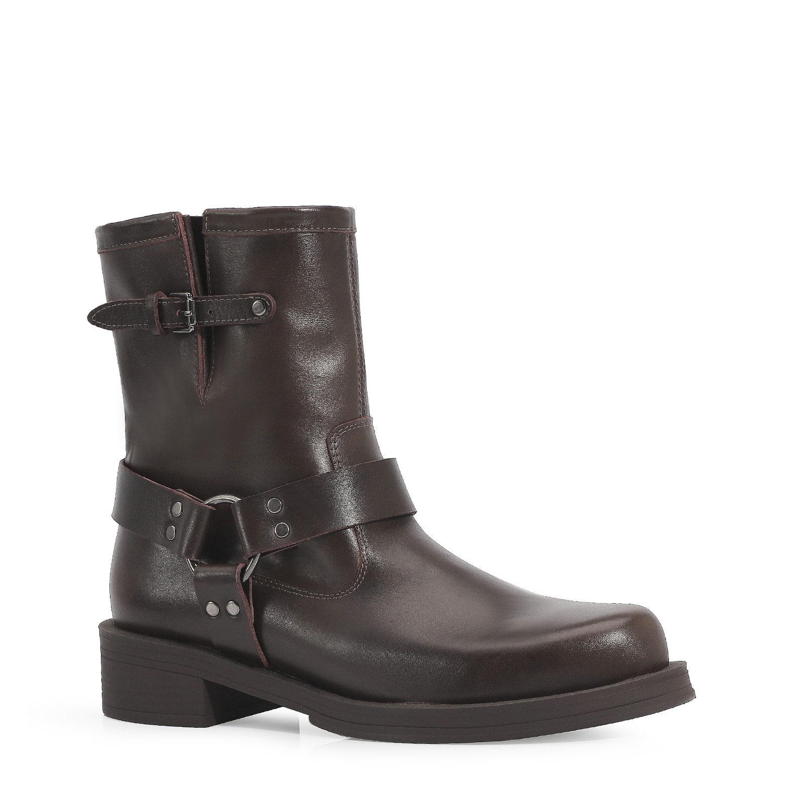 Bota Couro Marrom