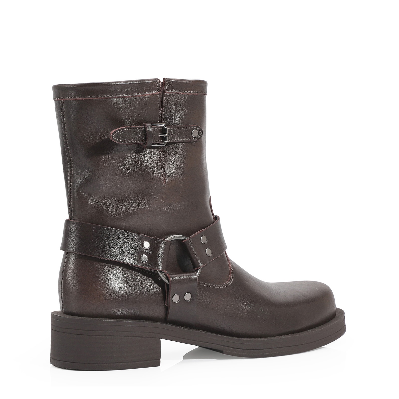 Bota Couro Marrom