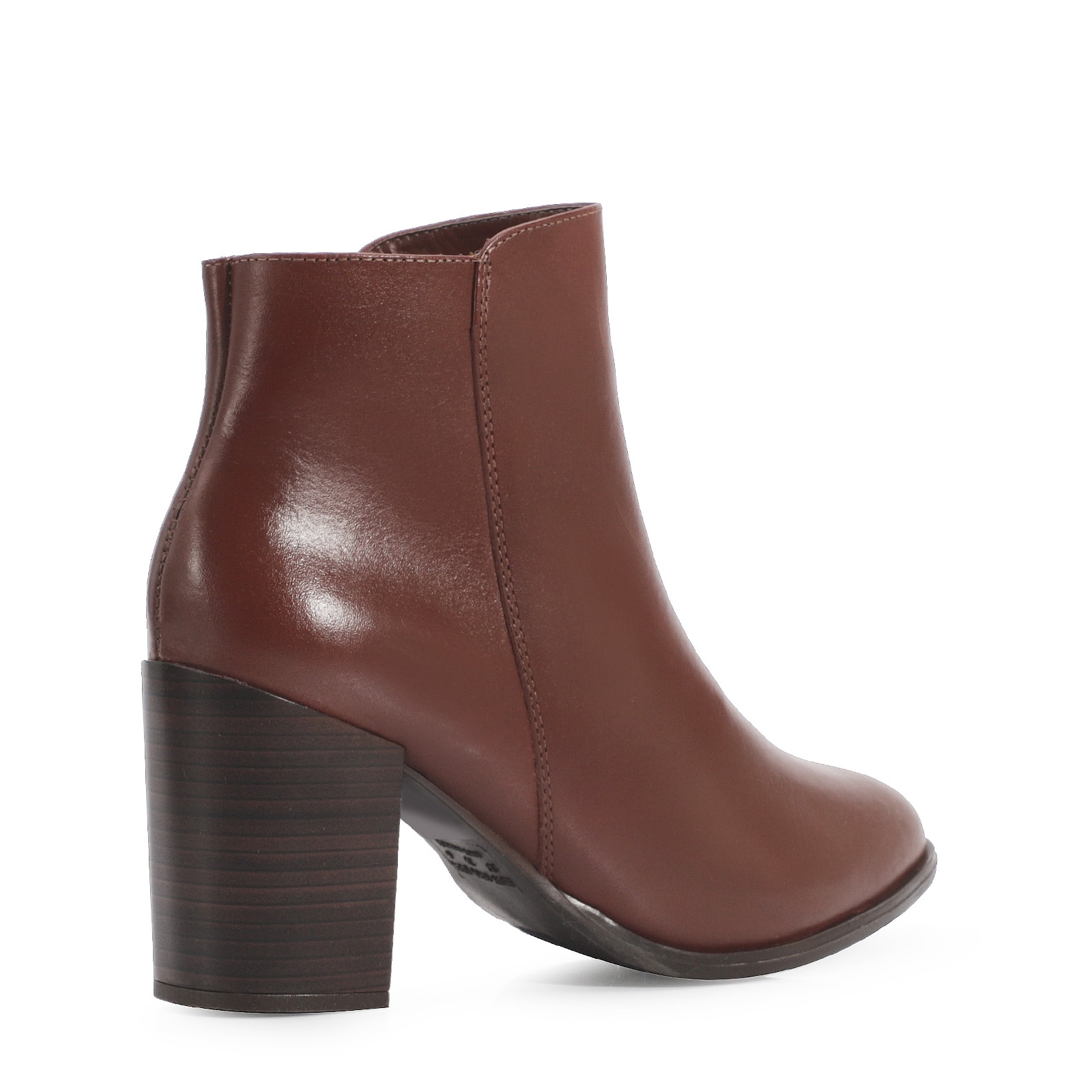 Bota Couro Marrom Escuro