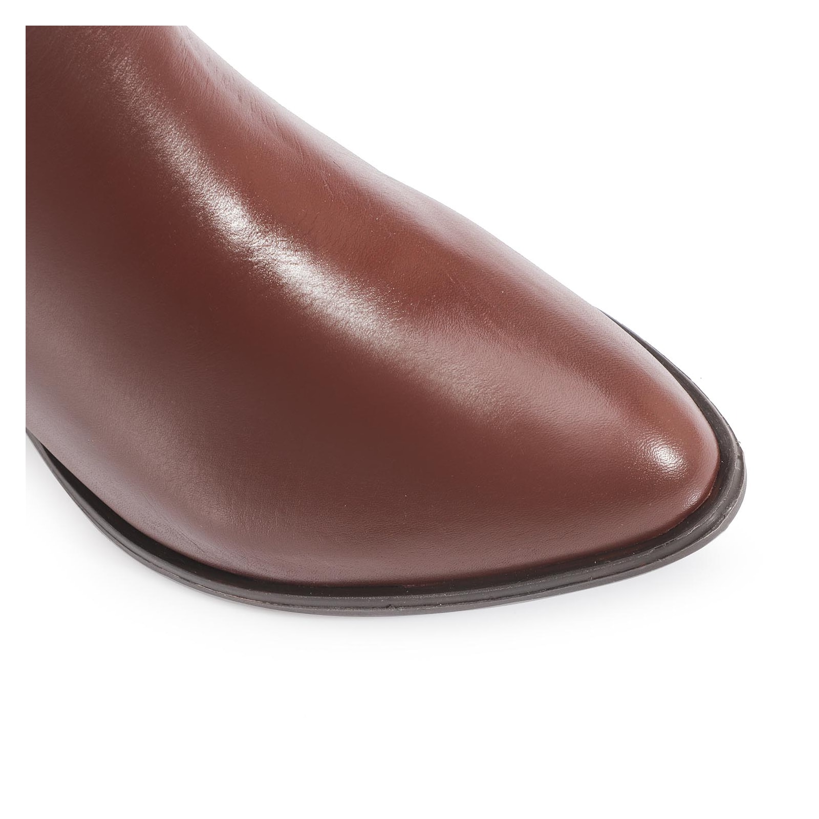 Bota Couro Marrom Escuro