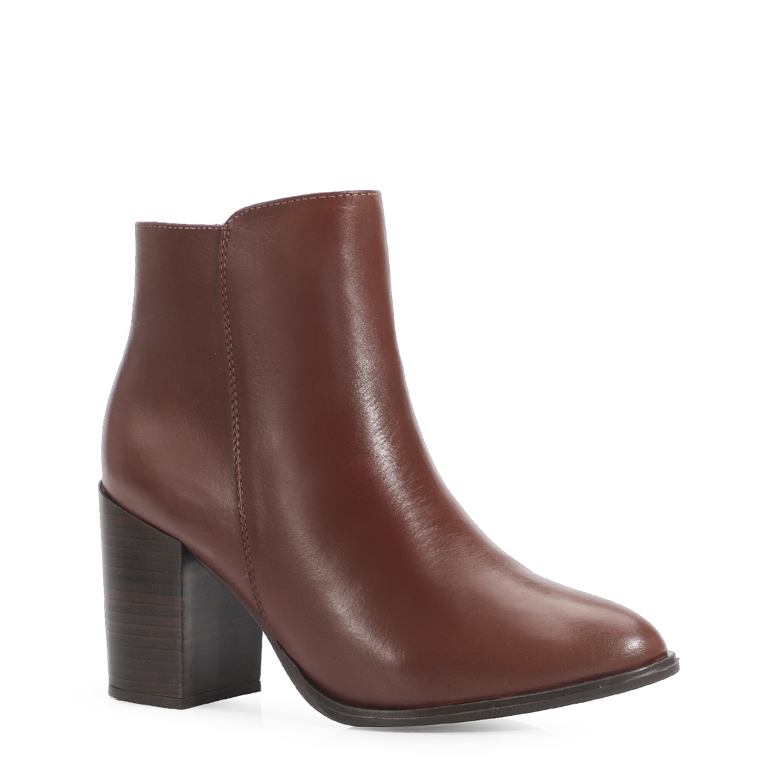 Bota Couro Marrom Escuro