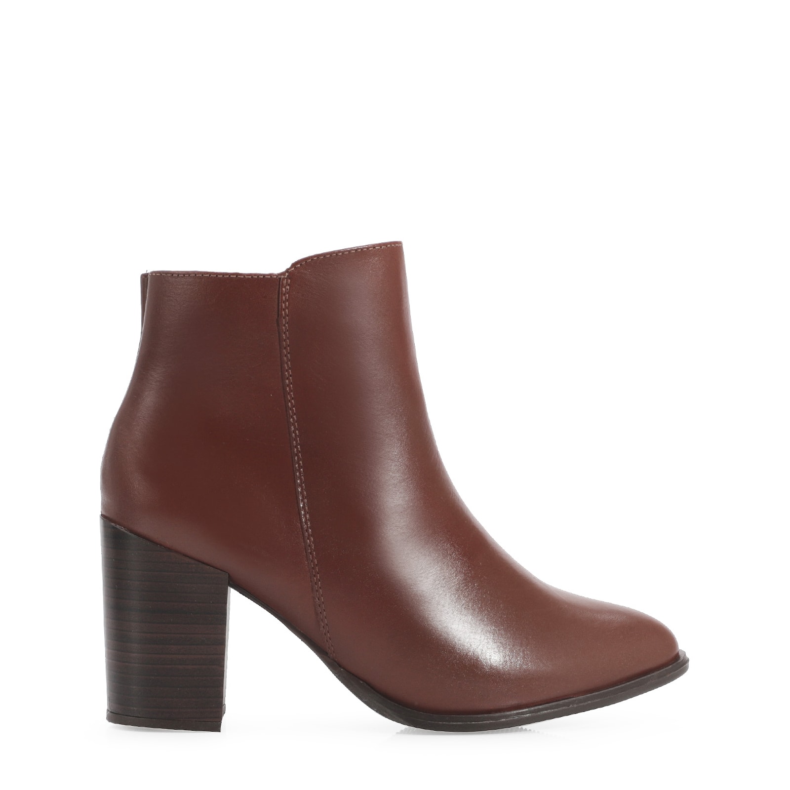 Bota Couro Marrom Escuro