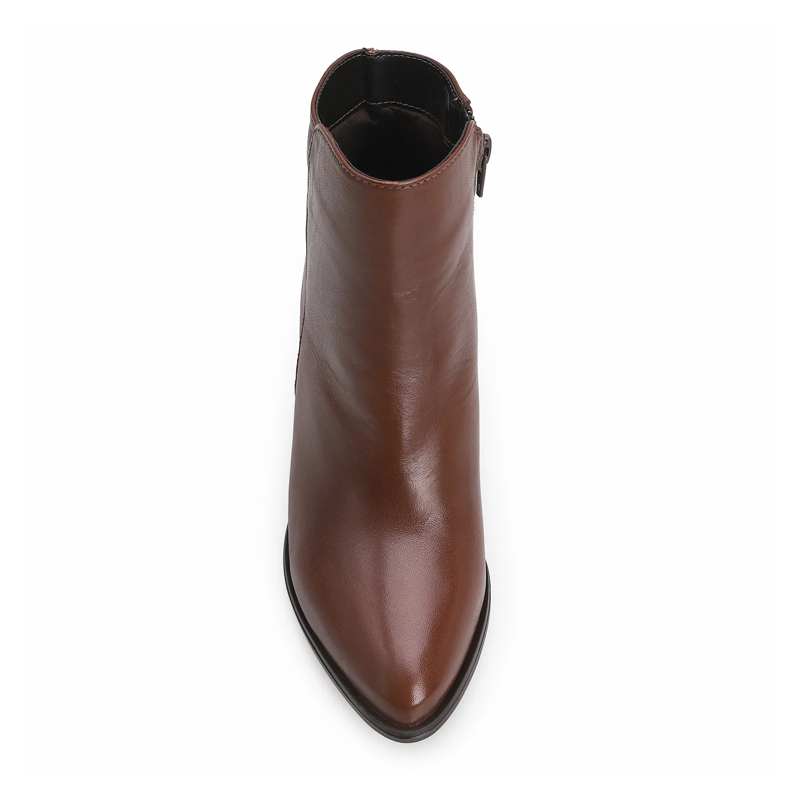 Bota Couro Marrom Escuro