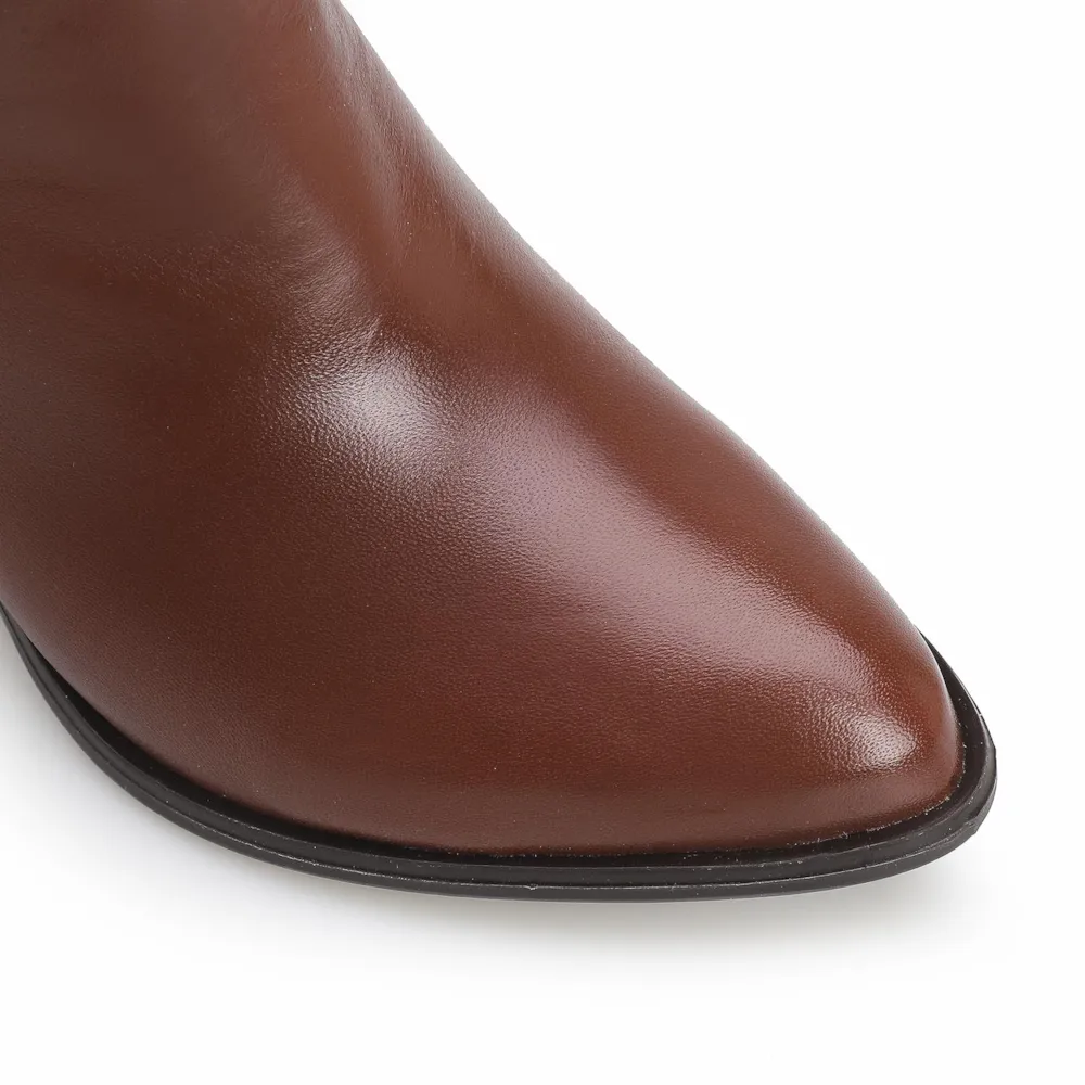 Bota Couro Marrom Escuro - imagem 6