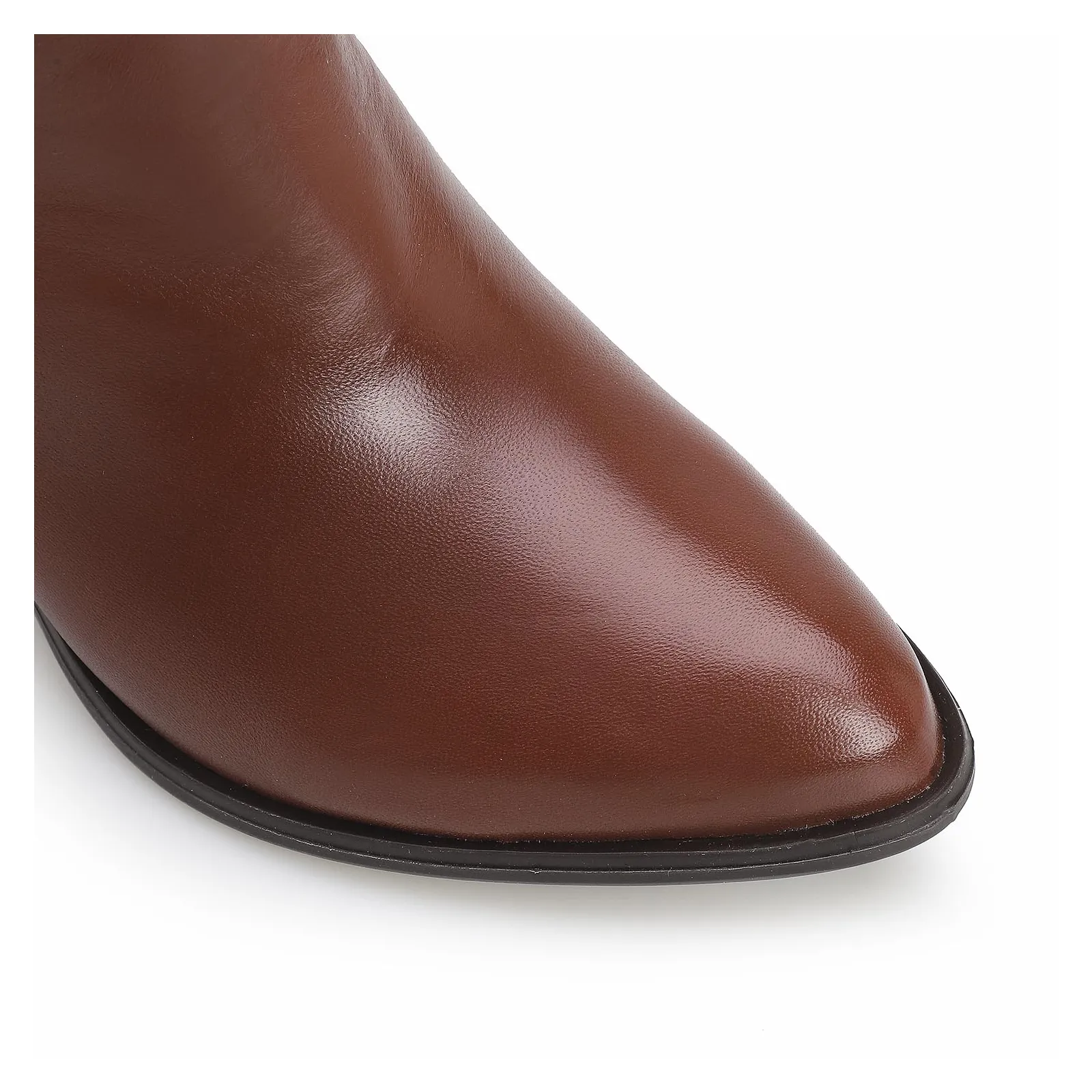 Bota Couro Marrom Escuro