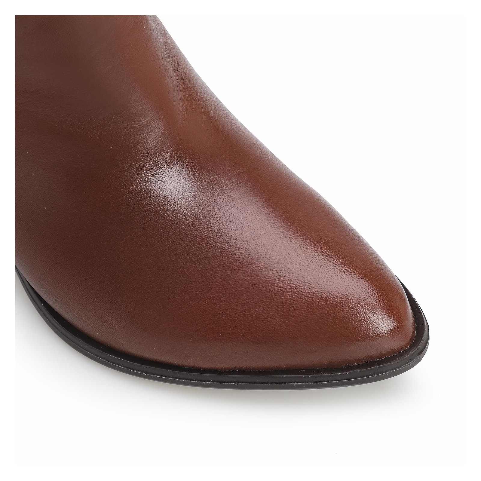 Bota Couro Marrom Escuro