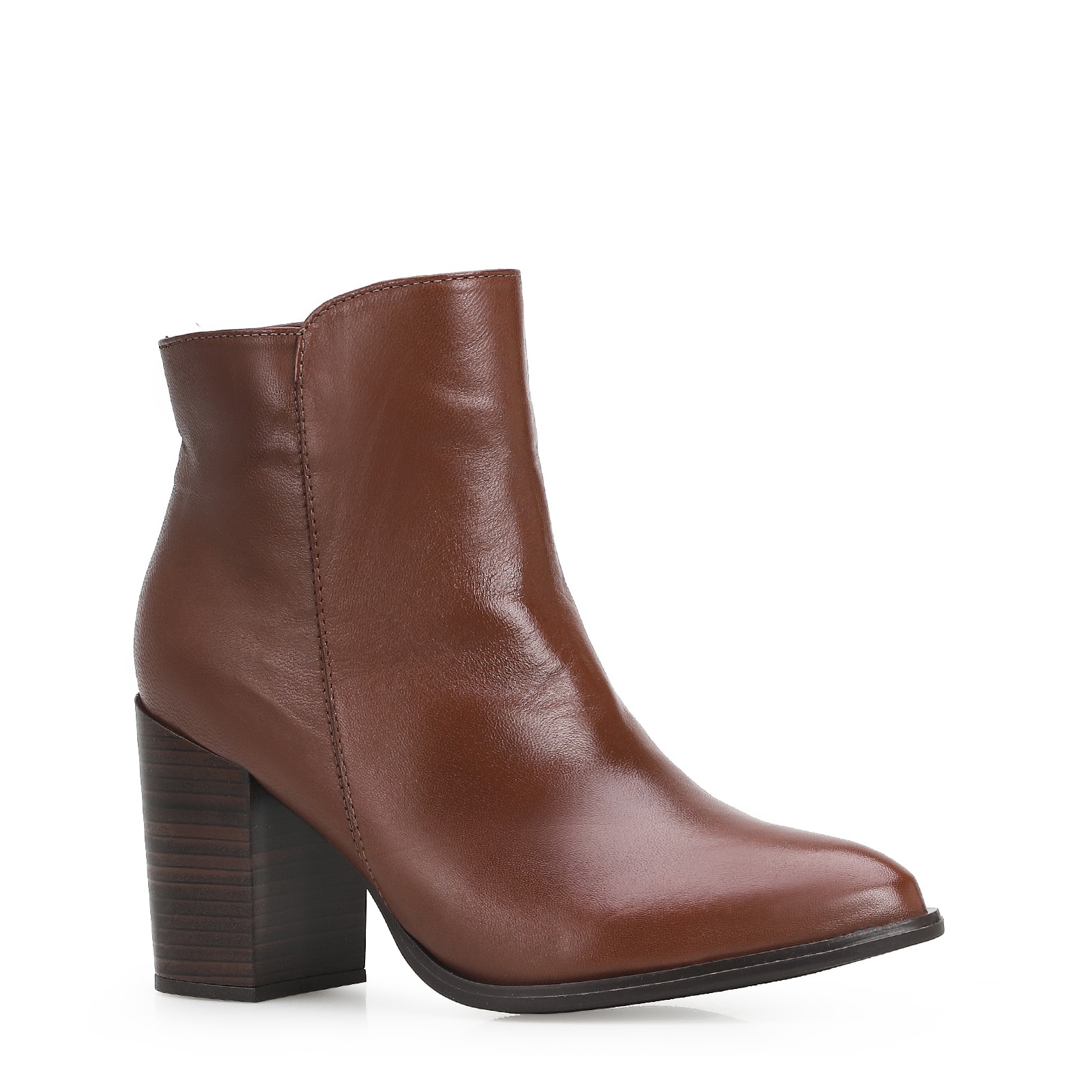 Bota Couro Marrom Escuro