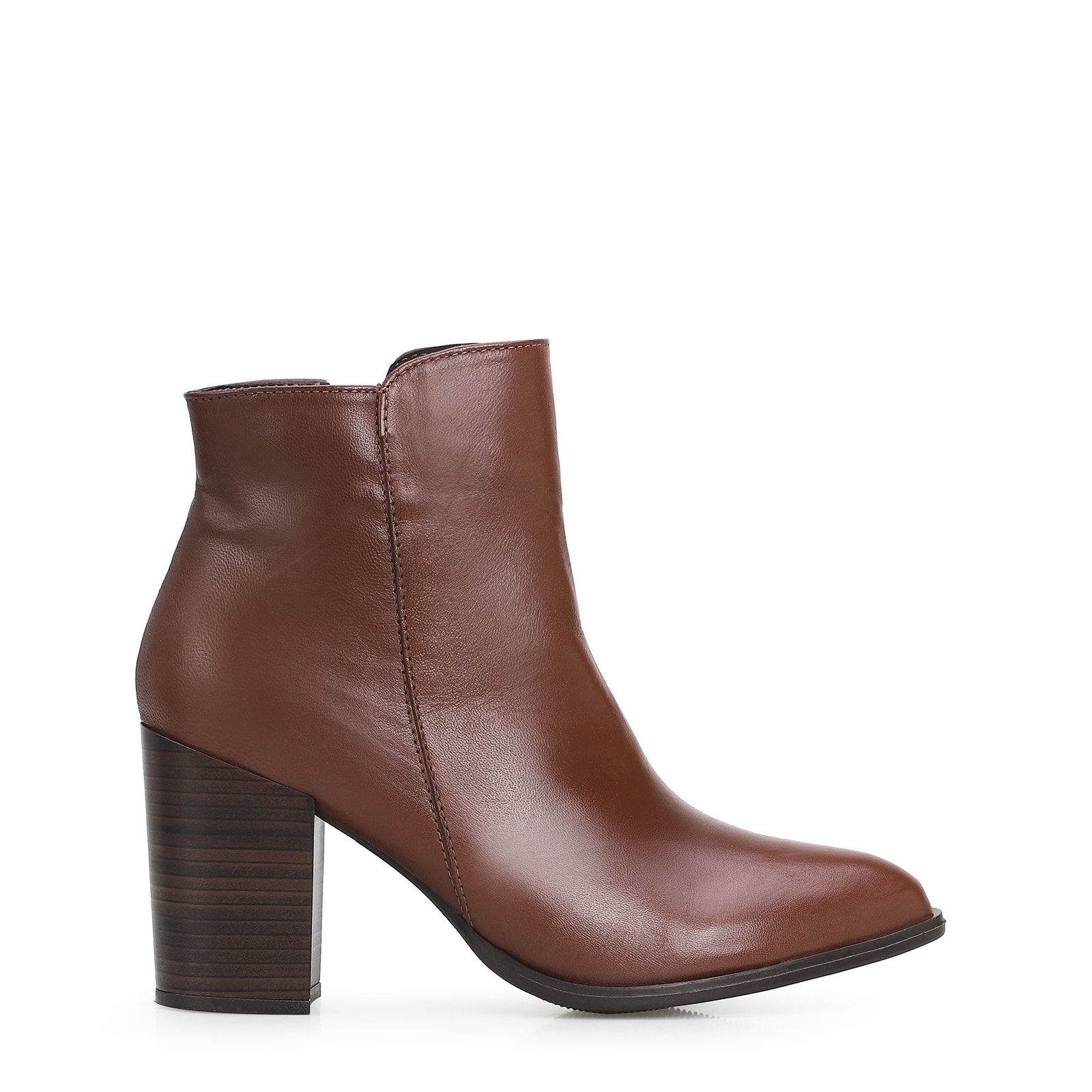 Bota Couro Marrom Escuro