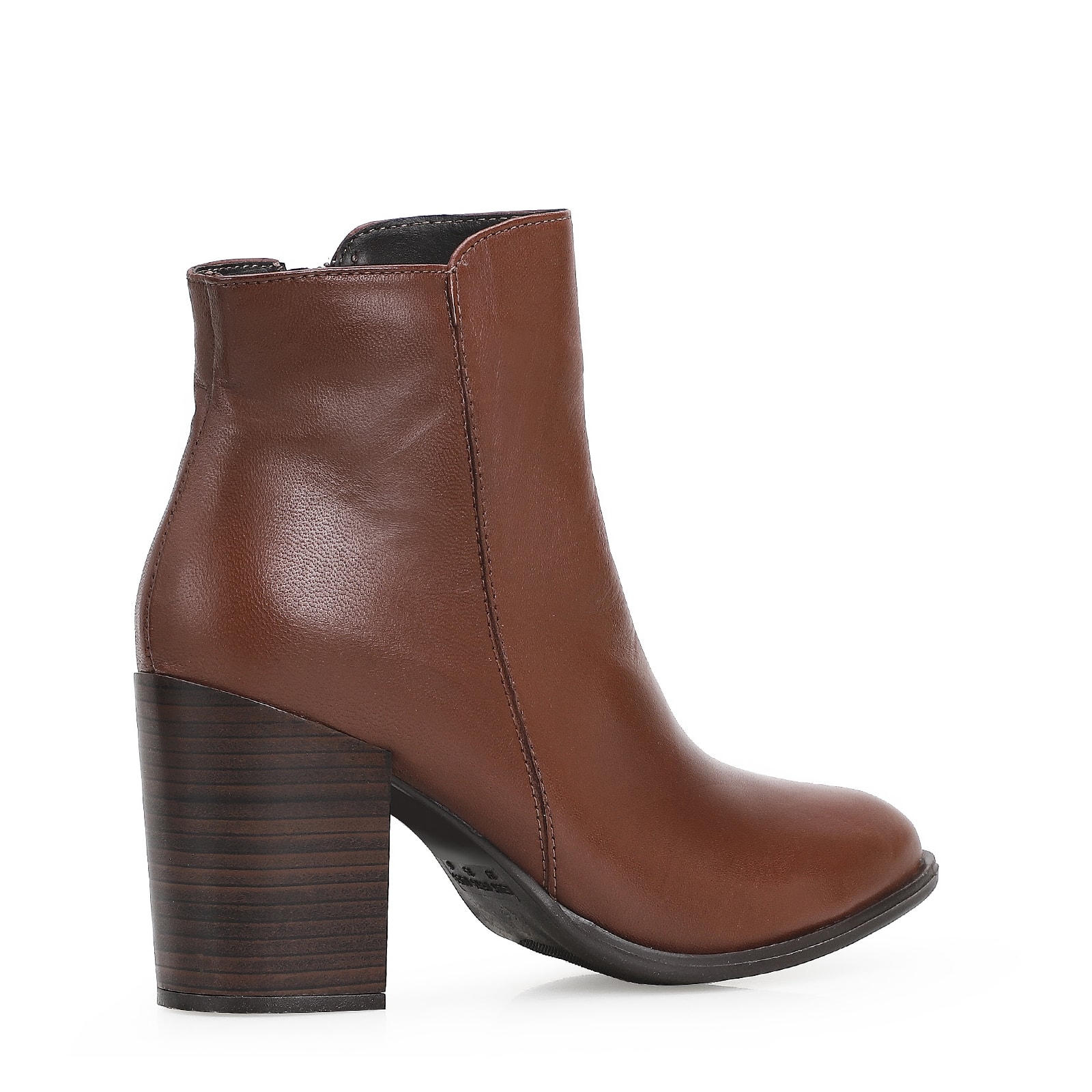 Bota Couro Marrom Escuro