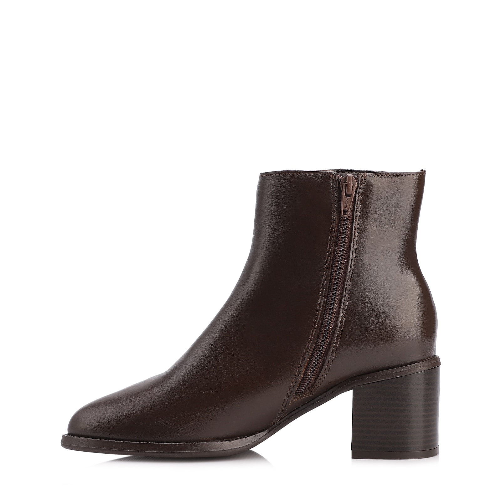 Bota Couro Marrom Escuro